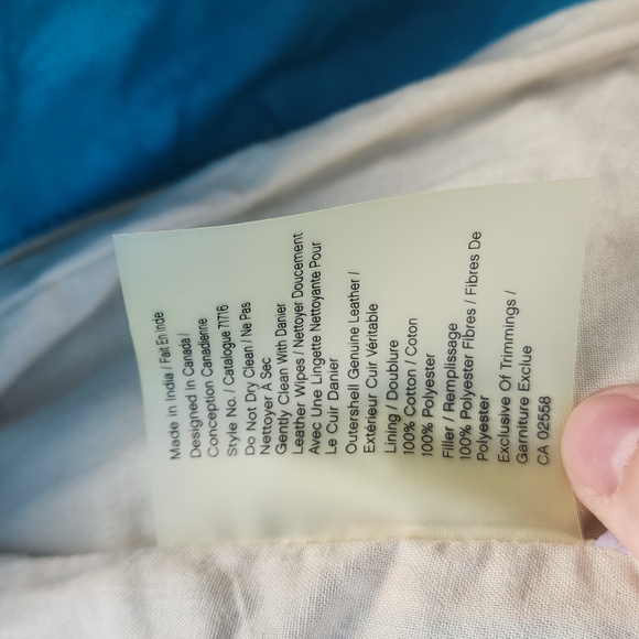 UNWORN Danier Teal Leather Jacket - Picture 8 of 8